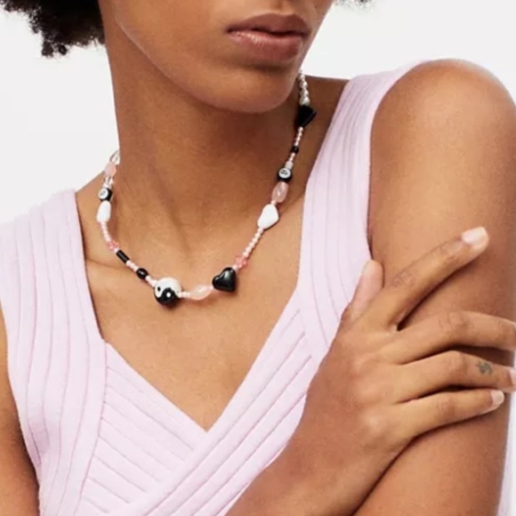 Urban Outfitters Jewelry - Urban Outfitters Necklace Charms Daria Yin Yang Pool Hearts New With Tags
